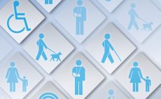 Il·lustració sobre accessibilitat, discapacitat i mobilitat reduïda